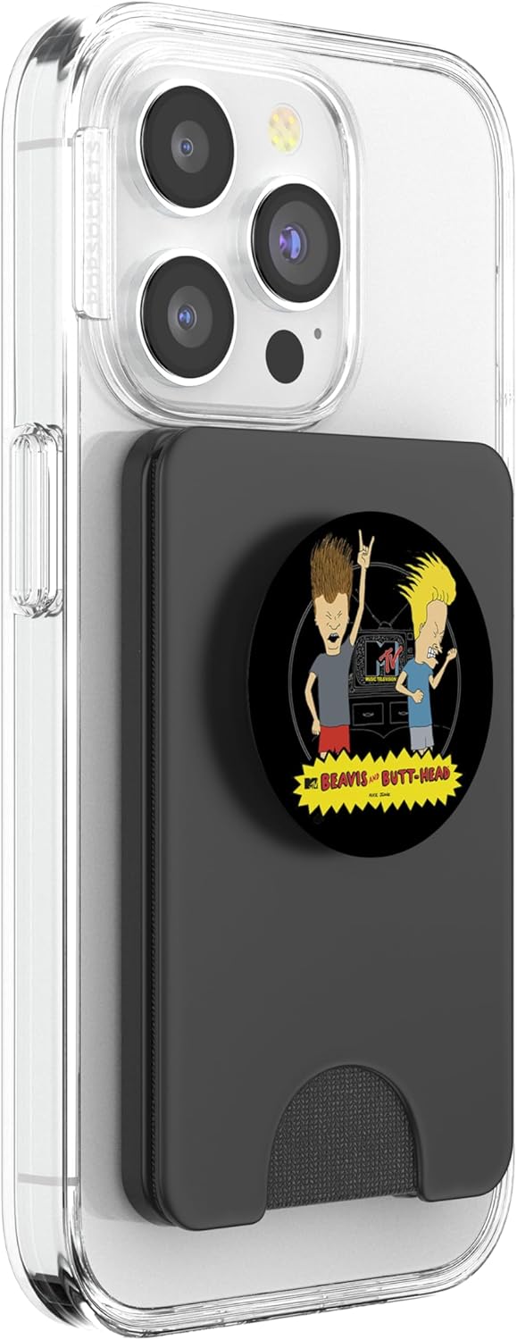 MTV Logo Beavis And Butthead Head Bang PopSockets PopWallet for MagSafe