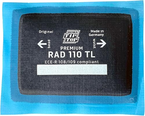 Miniatura 2 de Rema Tip Top RAD110 Parches radiales para neumáticos  Parches de reparación universales de neumáticos planos autovulcanizantes de 2" x 2-34"  20