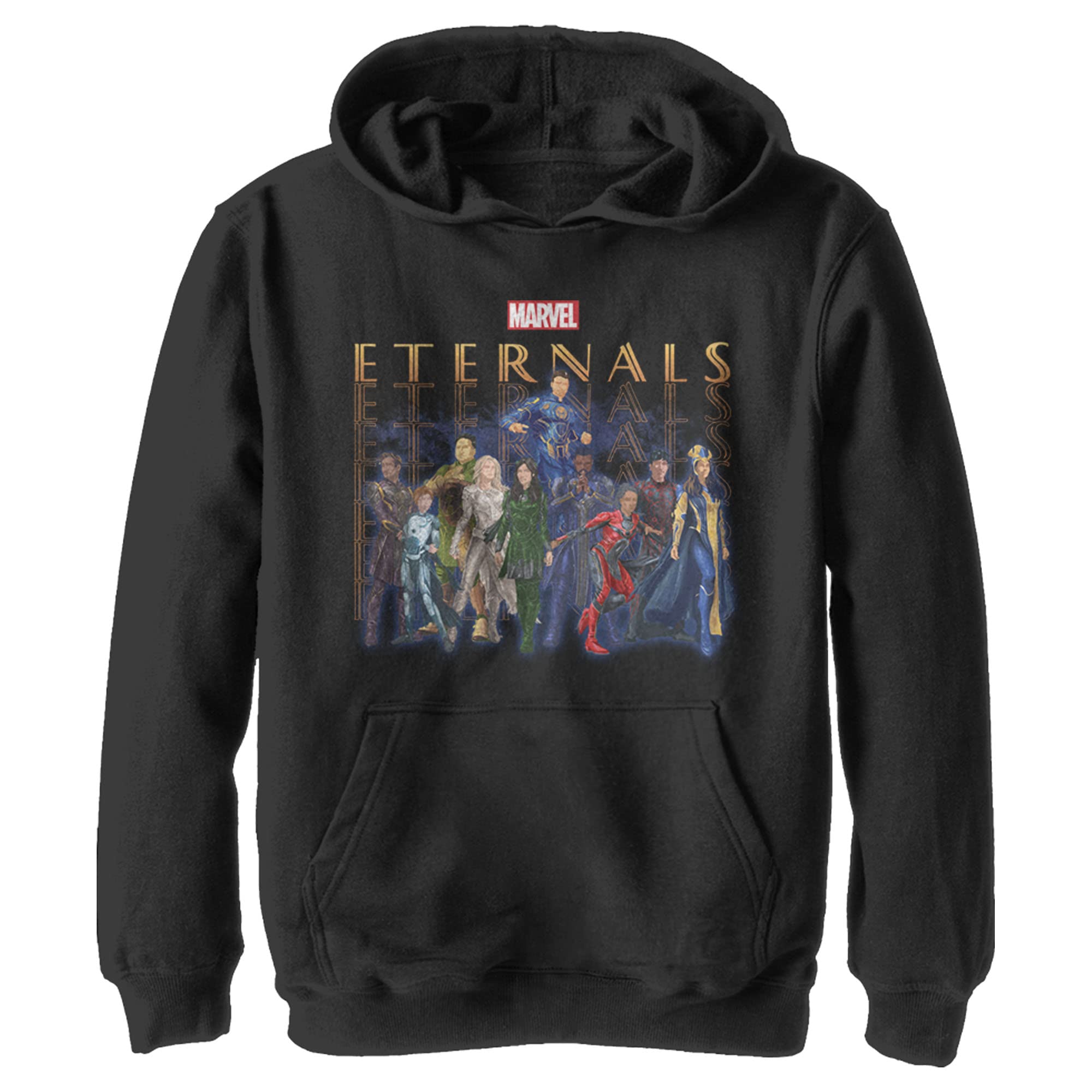 Marvel Eternals chłopięca bluza z kapturem, czarna, S, czarny, S