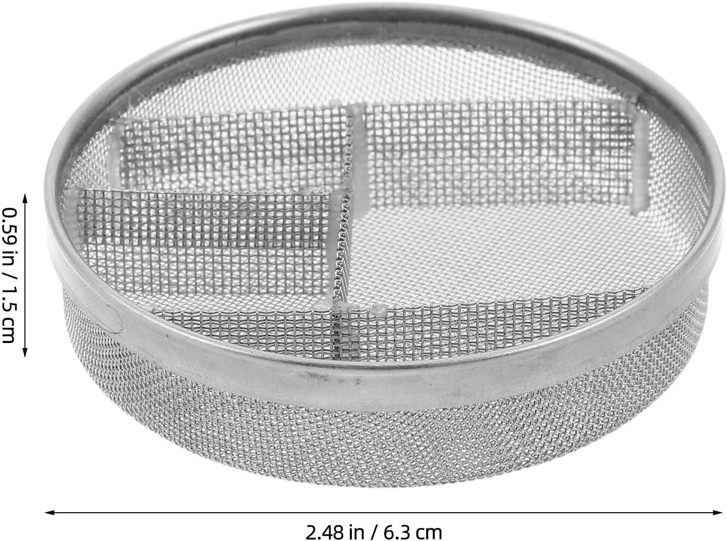 5-Compartment Stainless Steel Ultrasonic Cleaner Basket with Rounded Edges for Jewelry and Watch Parts, Safe Handling Design and Dense Mesh Bottom for Small Item Cleaning