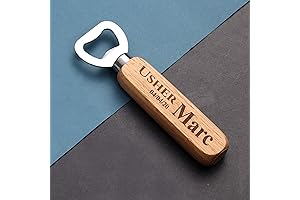 Personalized Wood Bottle Opener for Usher Gifts Wedding Engraved