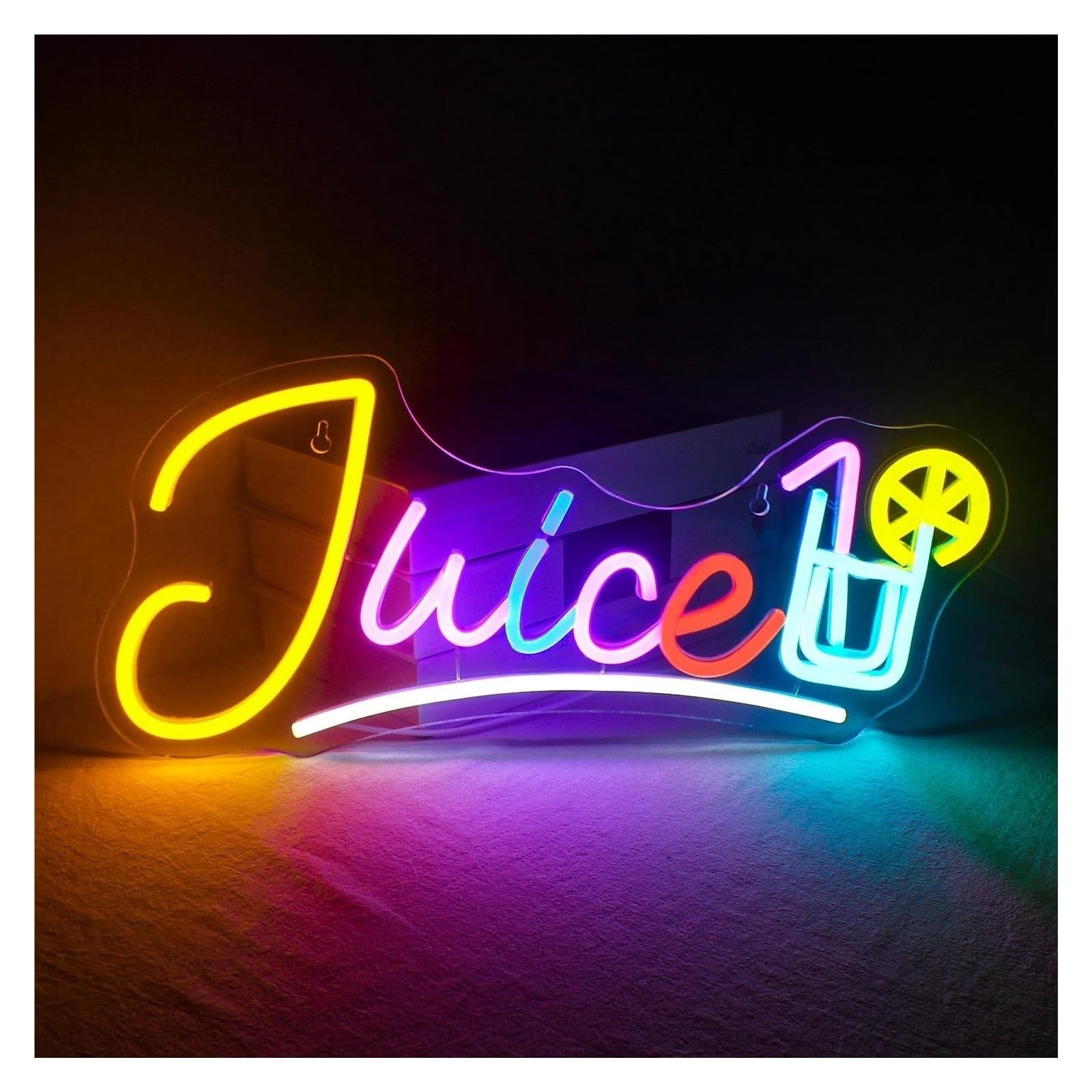 Lampe Néon Panneau lumineux LED pour décoration murale alimenté par pour USB pour magasin de jus fête cafés pubs restaurants chambre à coucher