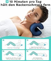 BLABOK Nyak- és vállfeszültségoldó nyakfeszítő párna hordozható nyaki húzóeszköz testtartásjavításhoz sötétkék 6