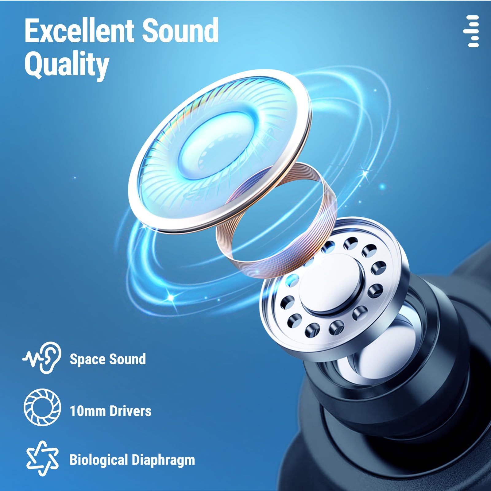 SW5 Gaming słuchawki bezprzewodowe z Bluetooth 5.4 i dongle 2,4 G, douszne słuchawki bezprzewodowe IPX4 mikrofonem AI, 20ms niskim opóźnieniem kompatybilne z PC, Switch, VR, PS4, PS5 komputerem