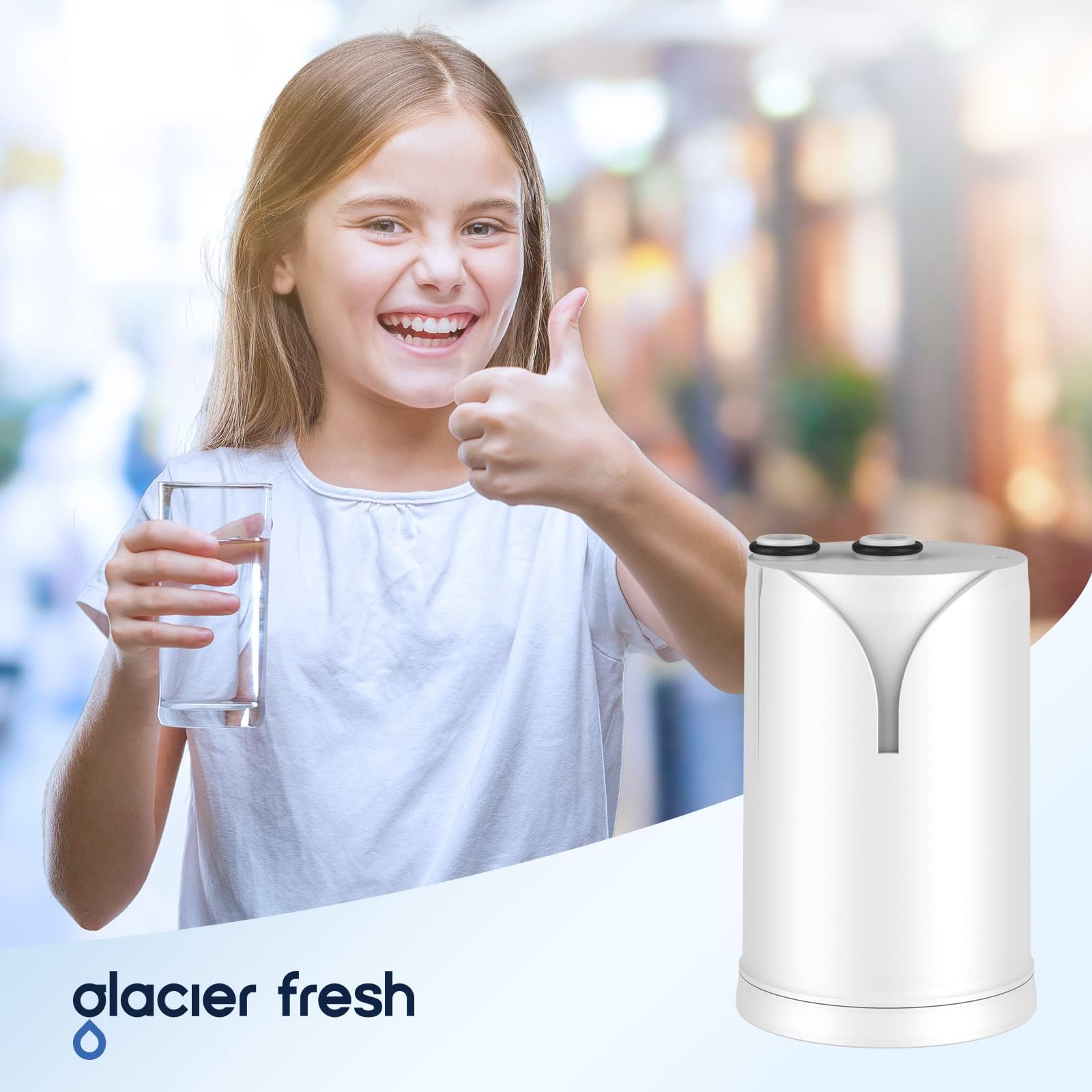 GLACIER FRESH On Tap HF wkład filtrujący do wody, kompatybilny z systemem filtrującym Brita® On Tap, wkład filtrujący do Brita® On Tap HF/V/V-MF, wkłady filtrujące 600 l do kranu (4 sztuki)