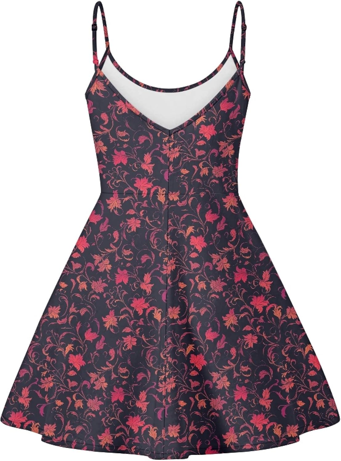 Womens Sundresses Spaghetti Strap Floral A Line Empire Waist Summer Fashion Hawaiian Cute Boho Casual Mini Dress - Image 3