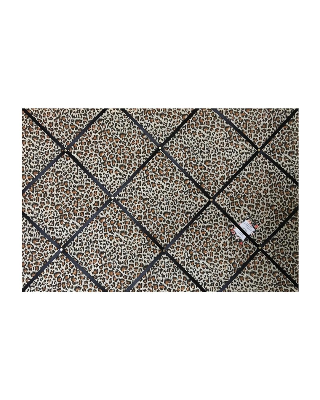Custom Handmade Bespoke Fabric Pin/Memo/Notice/Photo Cork Memo Board with Animal Leopard Print Fabric with Your Choice of Sizes & Ribbons
