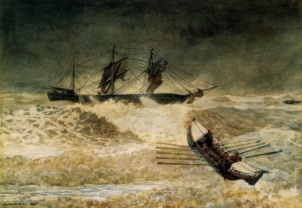 El naufragio de la Nube lienzo artístico de Winslow Homer 5