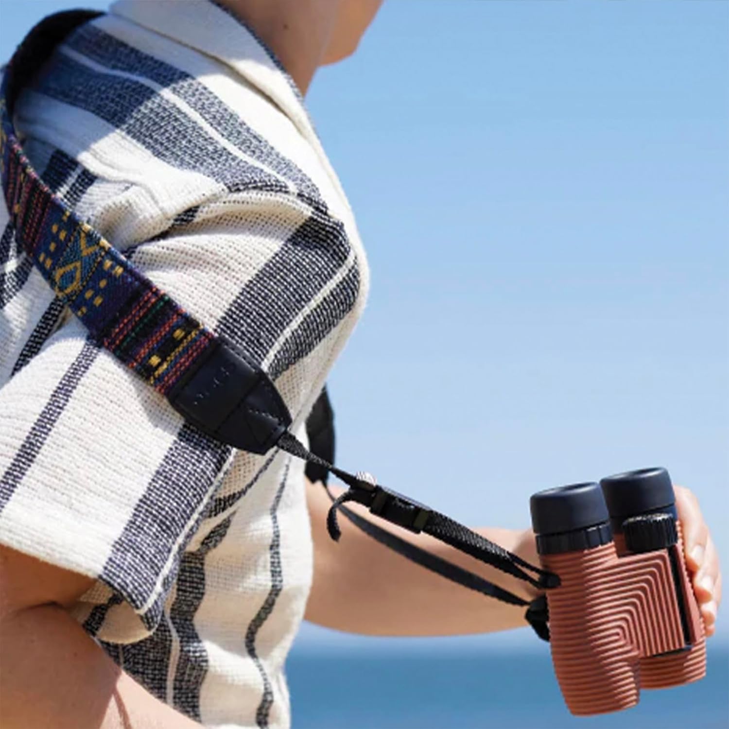 Nocs Provisions Woven Tapestry Strap, Binocular & Camera Reinforced Universal Wide Shoulder & Neck Strap for Men & Women