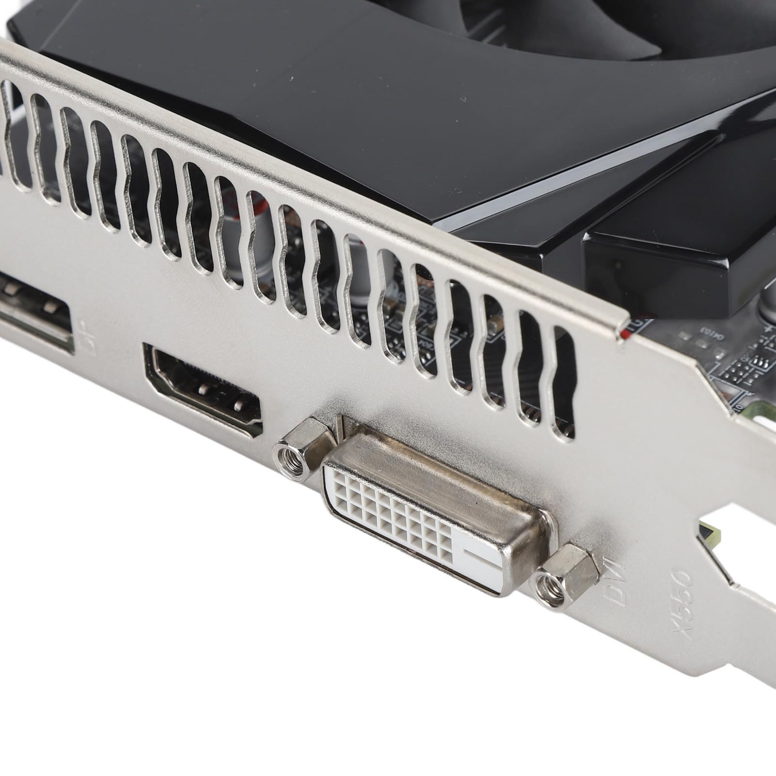 Karta graficzna RX 550 D5, 128-bitowa 4 GB GDDR5 1183/6000MHz, karta graficzna do gier PCI Express 3.0, DP1.4 HDR HD DVI D z wentylatorem chłodzącym do gier biurowych i komputerowych