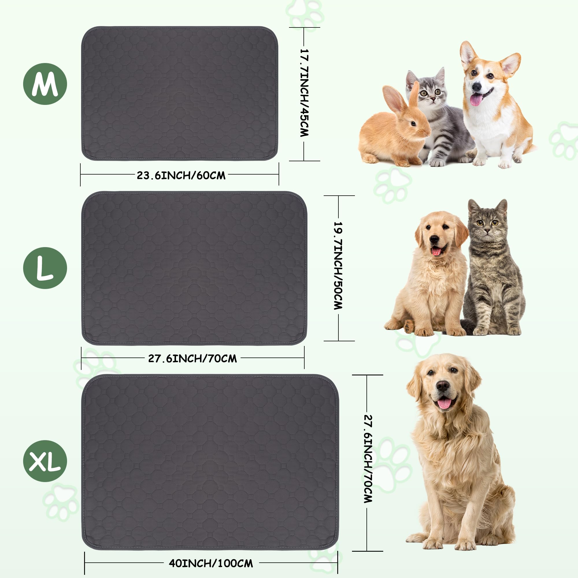 Washable Puppy Pads, 2 Pack Reusable Dog Training Pads, Puppy Training Pads, Absorbent Reusable Whelping Pads - Image 4