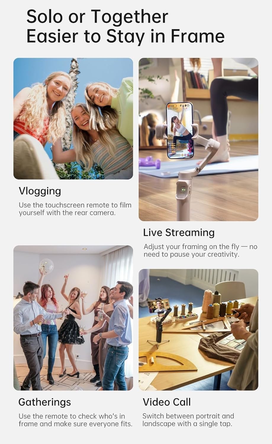 hohem iSteady V3 Ultra - Estabilizador de cardán para iPhone, cardán de teléfono con seguimiento de IA, barra extensible y trípode integrados, luz de relleno, control remoto desmontable, estabilizador