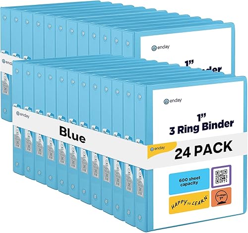 Vista 280 de Carpeta de 3 anillos de 1 pulgada, cubierta transparente de 1 pulgada con 2 bolsillos interiores, carpetas de anillos redondos de colores, en gris