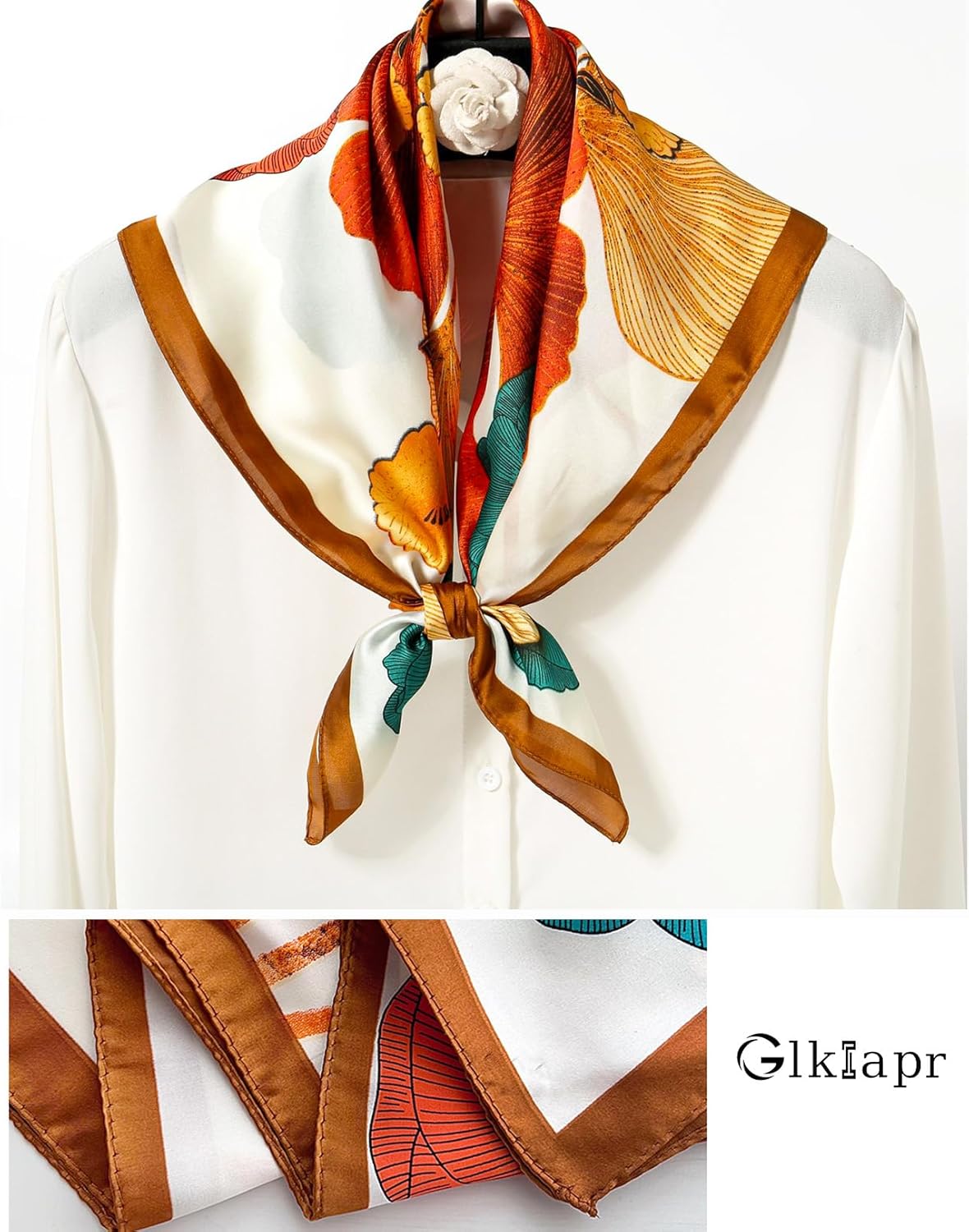 Satin Bandana Headscarf for Women Silky Hair Scarves for Fashion Lightweight - Image 3