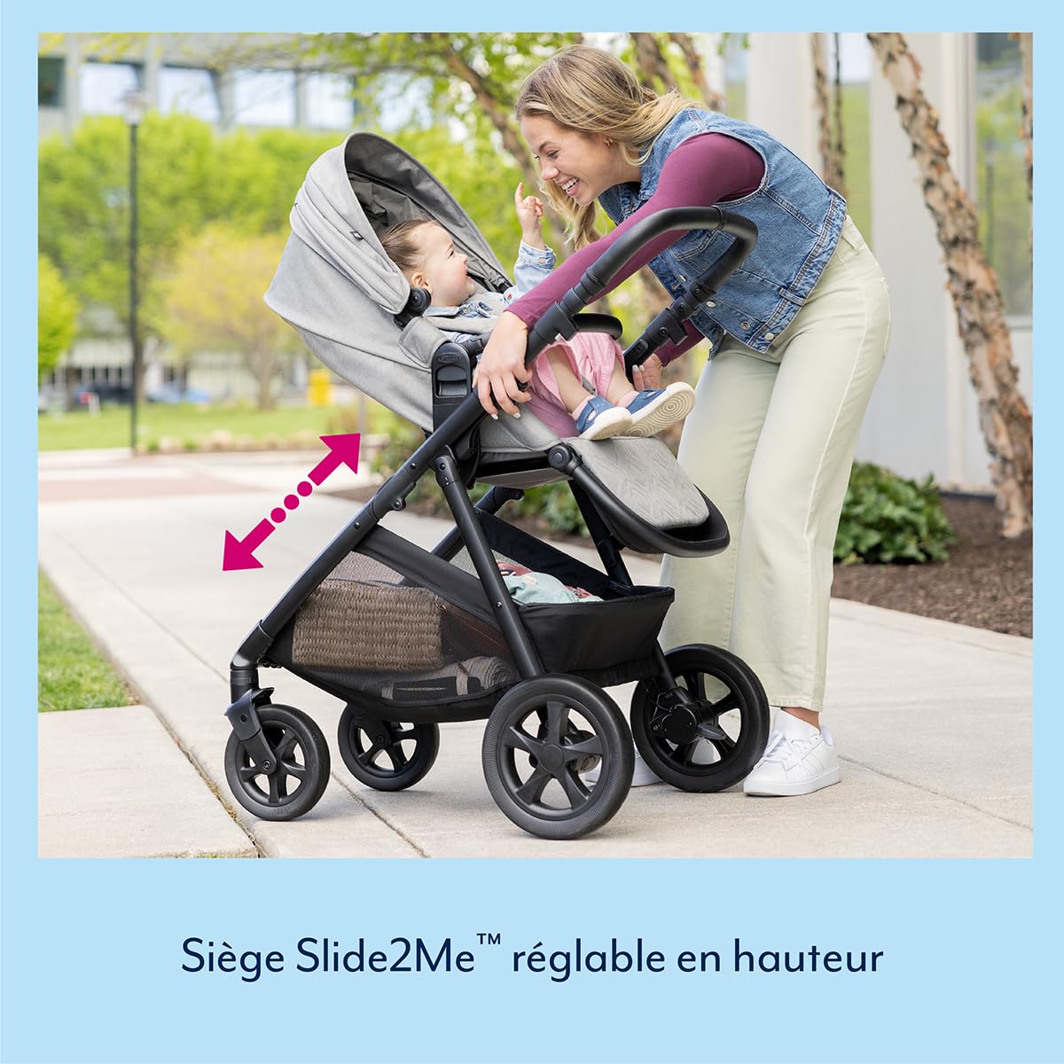 Graco Near2Me Dlx Trio Poussette Siège Auto Bébé Nacelle Gris Ash