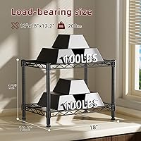 Vista 3 de SINGAYE 2 Small Wire Shelves Kitchen Pantry Close Home Organizers and Storage Bathroom Shelf Laundry Room Organization Adjustable Book Metal Garage