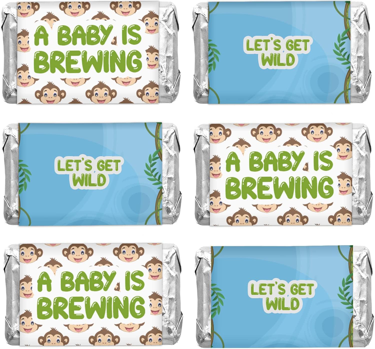 Wishes For Baby Cards For Baby Shower - Boy, Girl Baby Shower Party Collection, Jungle Theme, Wishes For The Baby Cards, Activities Party Supplies - Pack Of 50