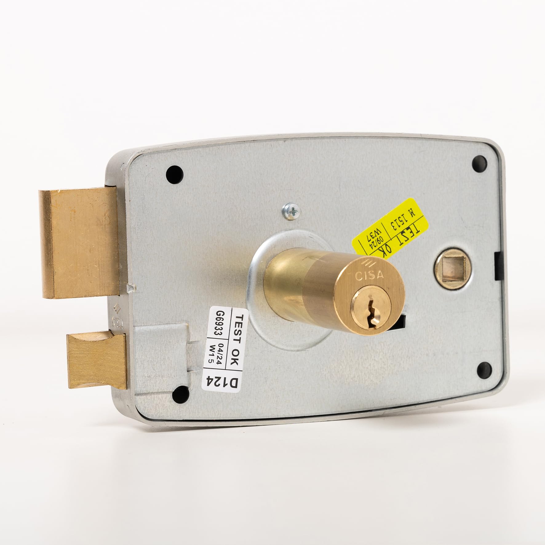 CISA - Serrure de porte en fer à appliquer 15057160179 - Serrure en acier galvanisé avec cylindre et cadre de poignée passant - Serrure de porte extérieure Entrée 60 - Main Droite Appliquer