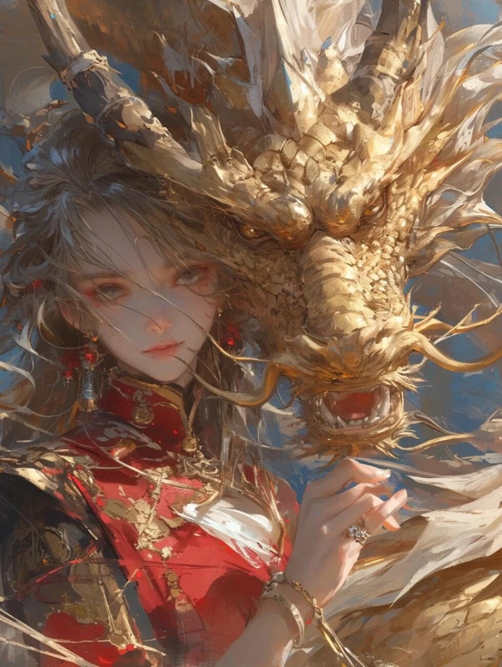 RKFLGEW Animal 14CT Cross Stitch Kits for Beginners Anime Women Preprinted Fabric Cross Stitch DIY Art Needlecrafts Embroidery Kits for Adults Beginners 40x50cm