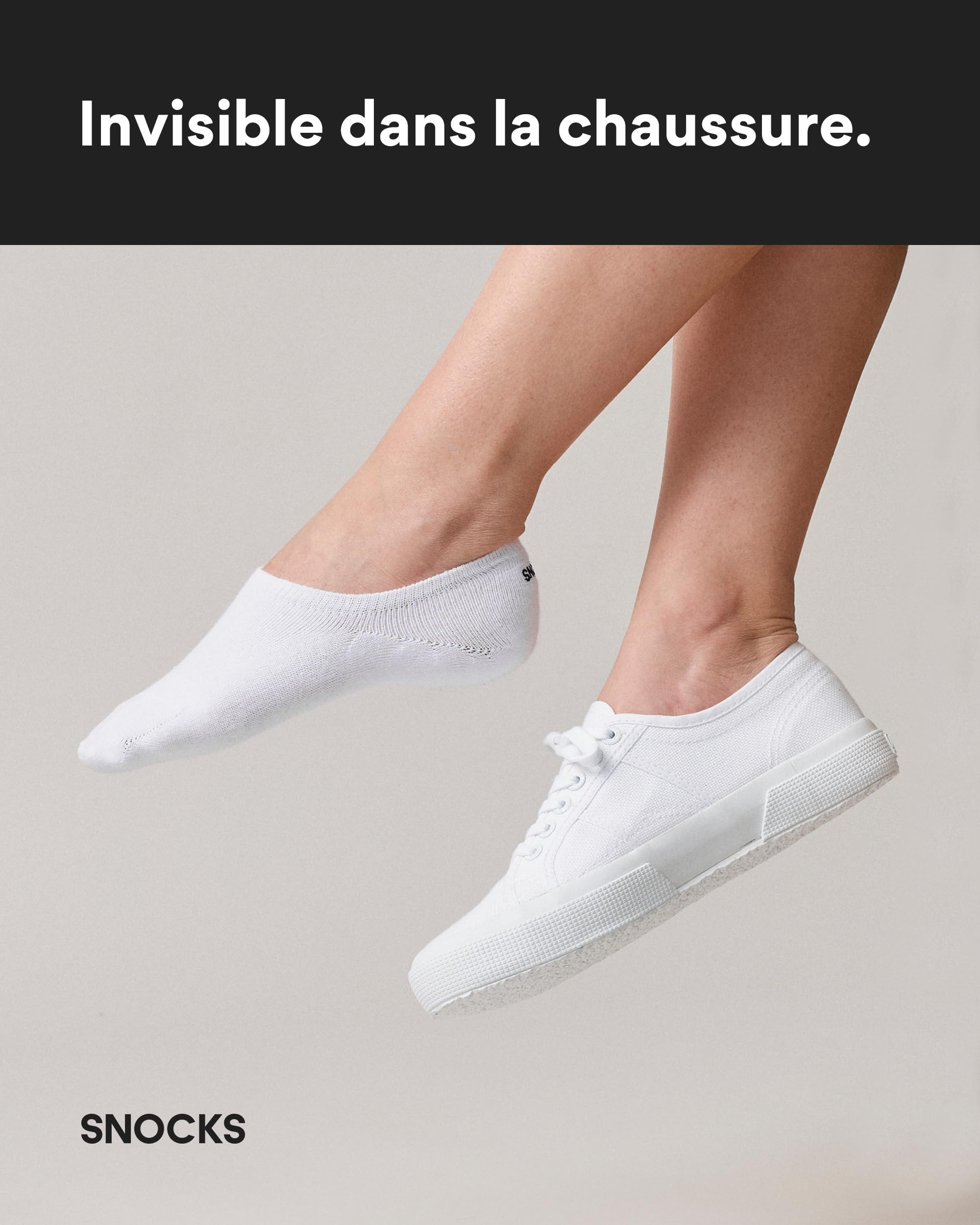 Snocks Socquettes Femme et Homme - Lot de 6 - Antidérapantes, Coton Bio Certifié, Respirantes - Chaussettes Basses Courtes - Taille 35-50