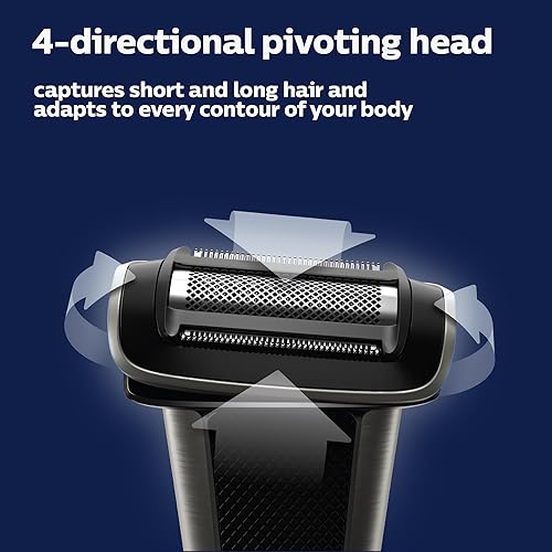 Miniatura 6 de Philips Norelco Exclusiva Bodygroom Series 7000 - Recortadora y afeitadora a prueba de ducha, BG704042 + lámina de repuesto Philips Norelco