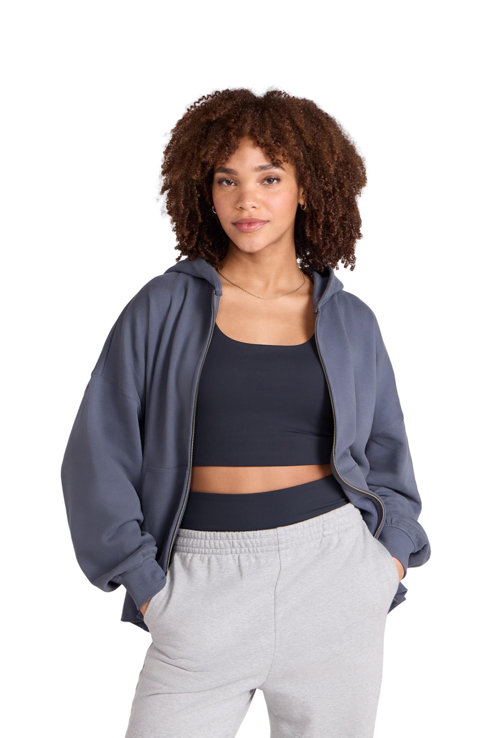 Animal Women's Blue Idol Zip Through Hoodie Xl