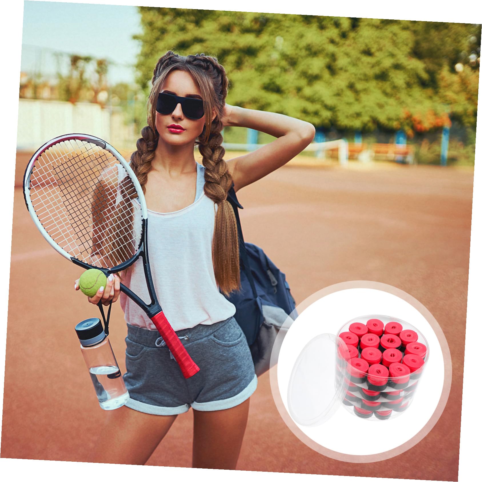 Happyyami Colla per Racchette da Badminton Impugnatura per Badminton Fasce Assorbenti per Racchette da Sudore Nastro per Impugnatura da Tennis Grip da Tennis Overgrip da Tennis