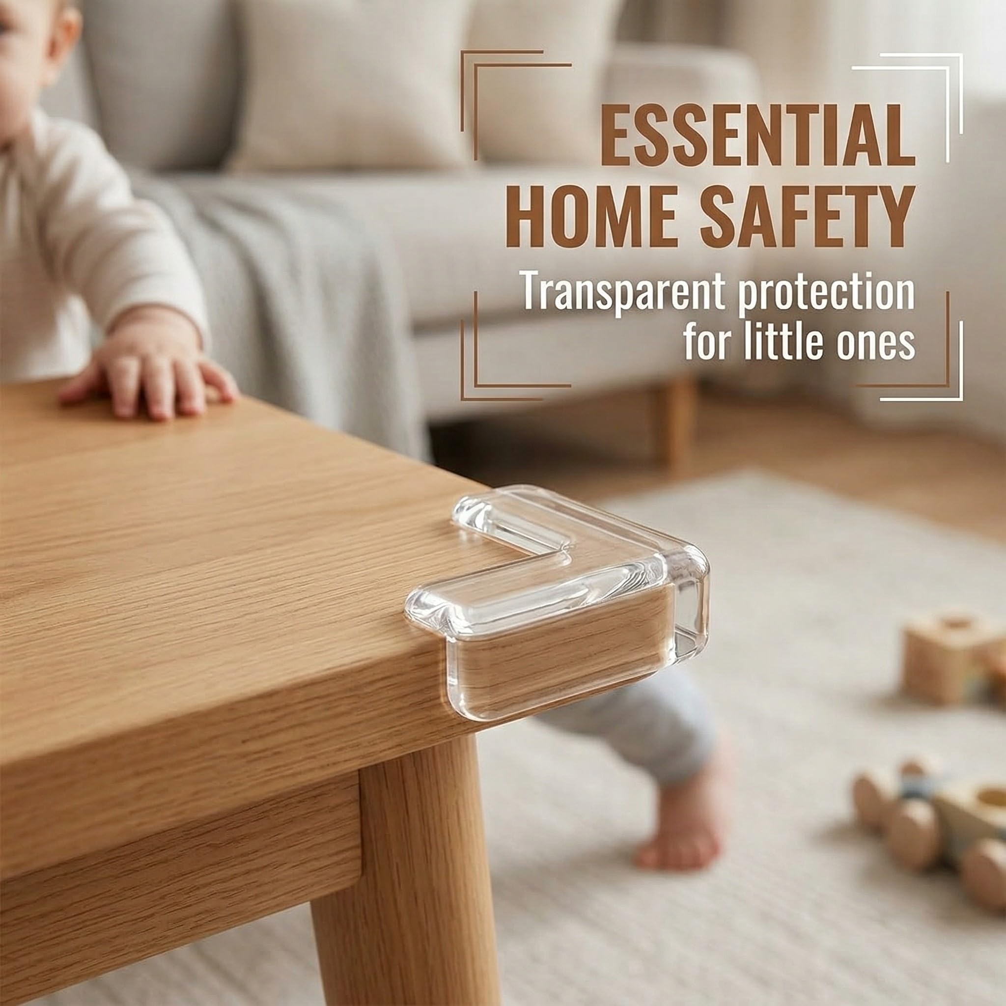 Protector Esquinas Bebe 10 Piezas Transparente Forma L Protección Mesa Muebles Niños — view 2