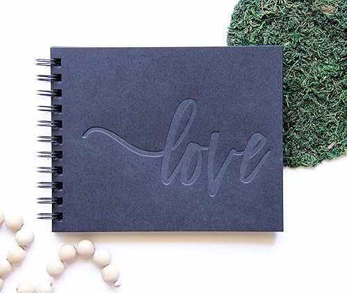 Mini álbum de fotos de amor para parejas, mini álbum Instax, libro de invitados negro, álbum de recortes, libro de Brag de 6 x 7.5 pulgadas,