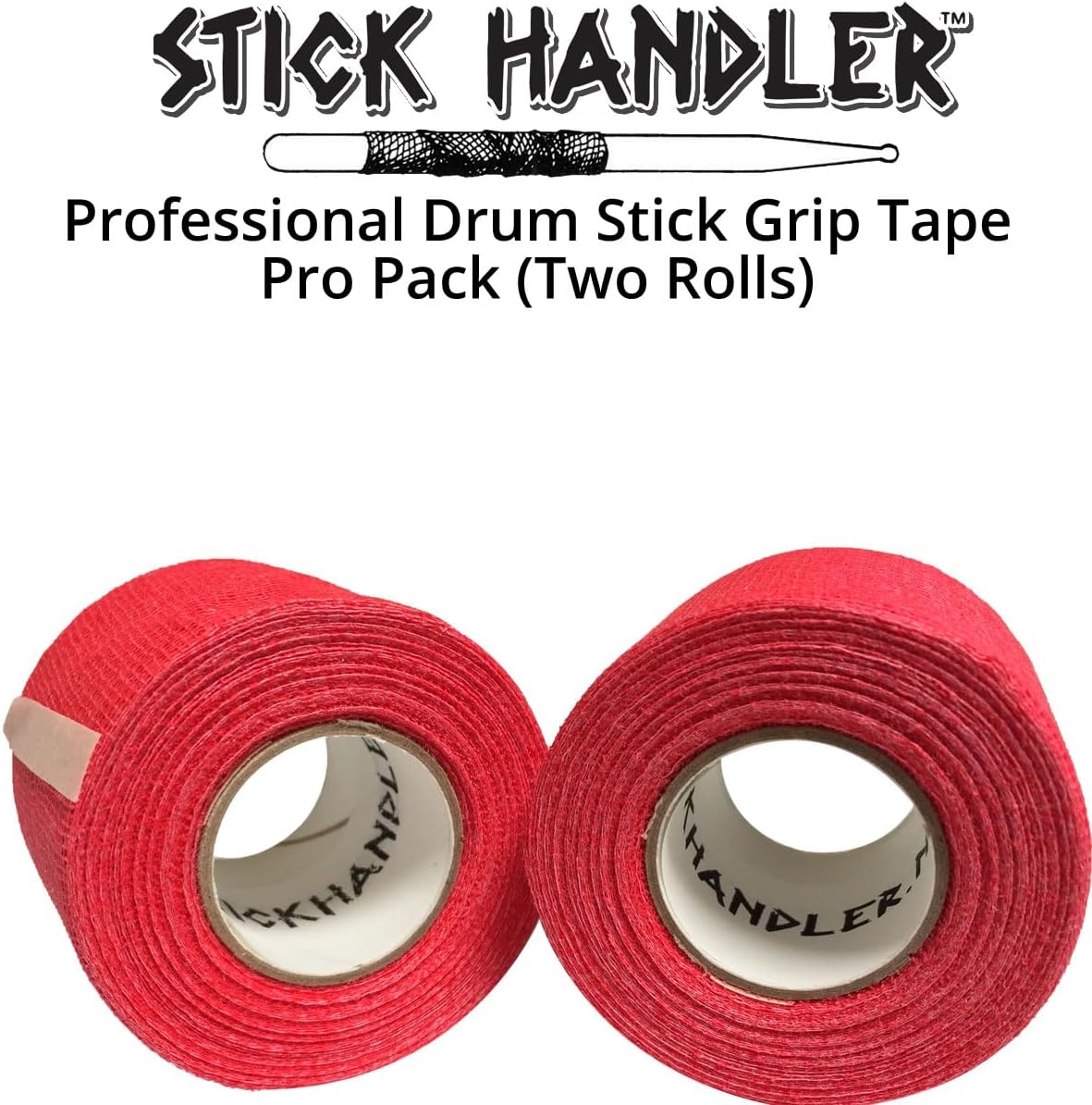 STICK HANDLER Professional Drumstick Grip Tape Pro Pack (Red | Two Pack)