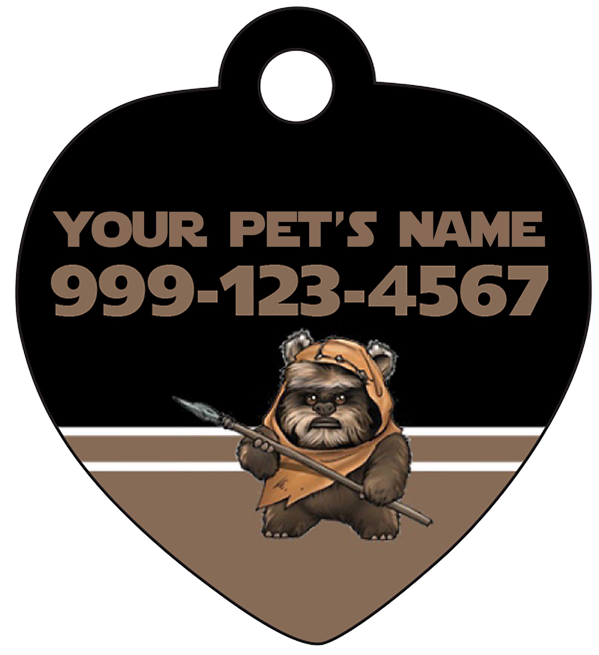 EwokDisney Star Wars Pet Id Tag For Dogs & Cats Personalized w/Name & Number