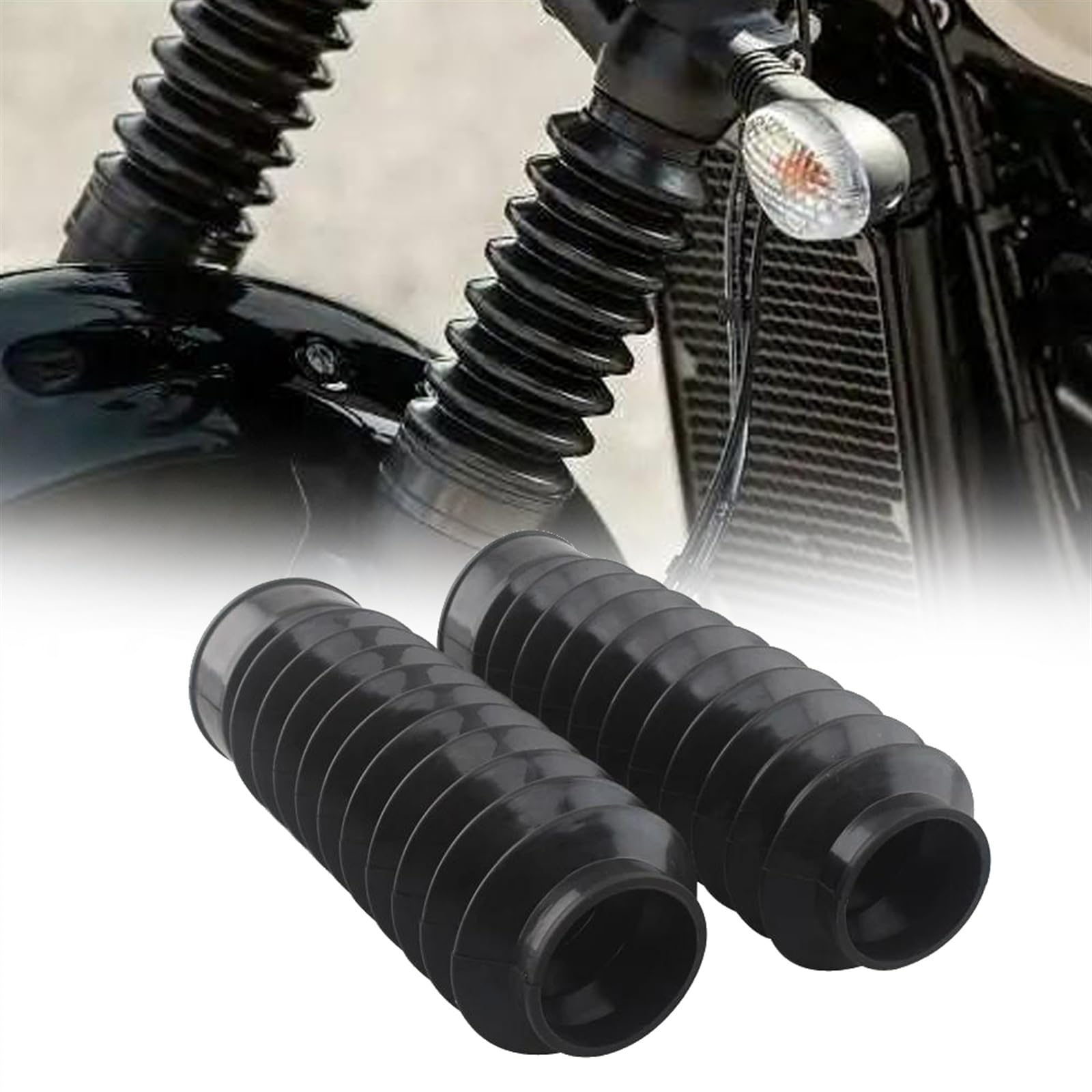 Motorfiets 49mm Rubberen Voorvork Schokdemperafdekking Voor H&arley D