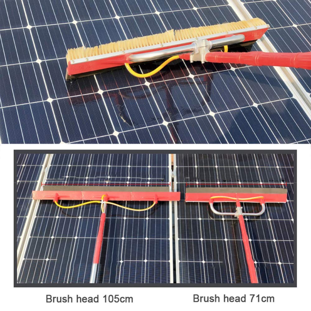 Limpieza de Paneles fotovoltaicos y solares, Equipo de Lavado de 4,7 m/5,9 m, pértiga Extensible para Limpieza de Ventanas y Paredes de Camiones/pértiga de 9 m/Cabezal de