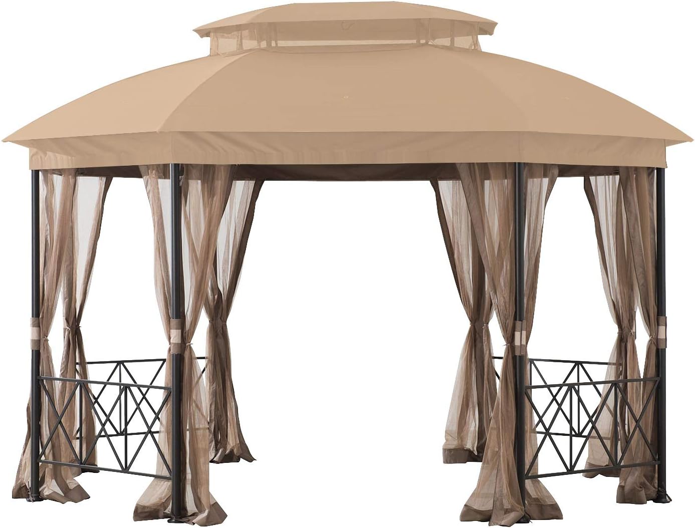 Garden Winds Replacement Canopy Top Cover Compatible with The Living Accents Octagon Gazebo A101007502 - Riplock 350