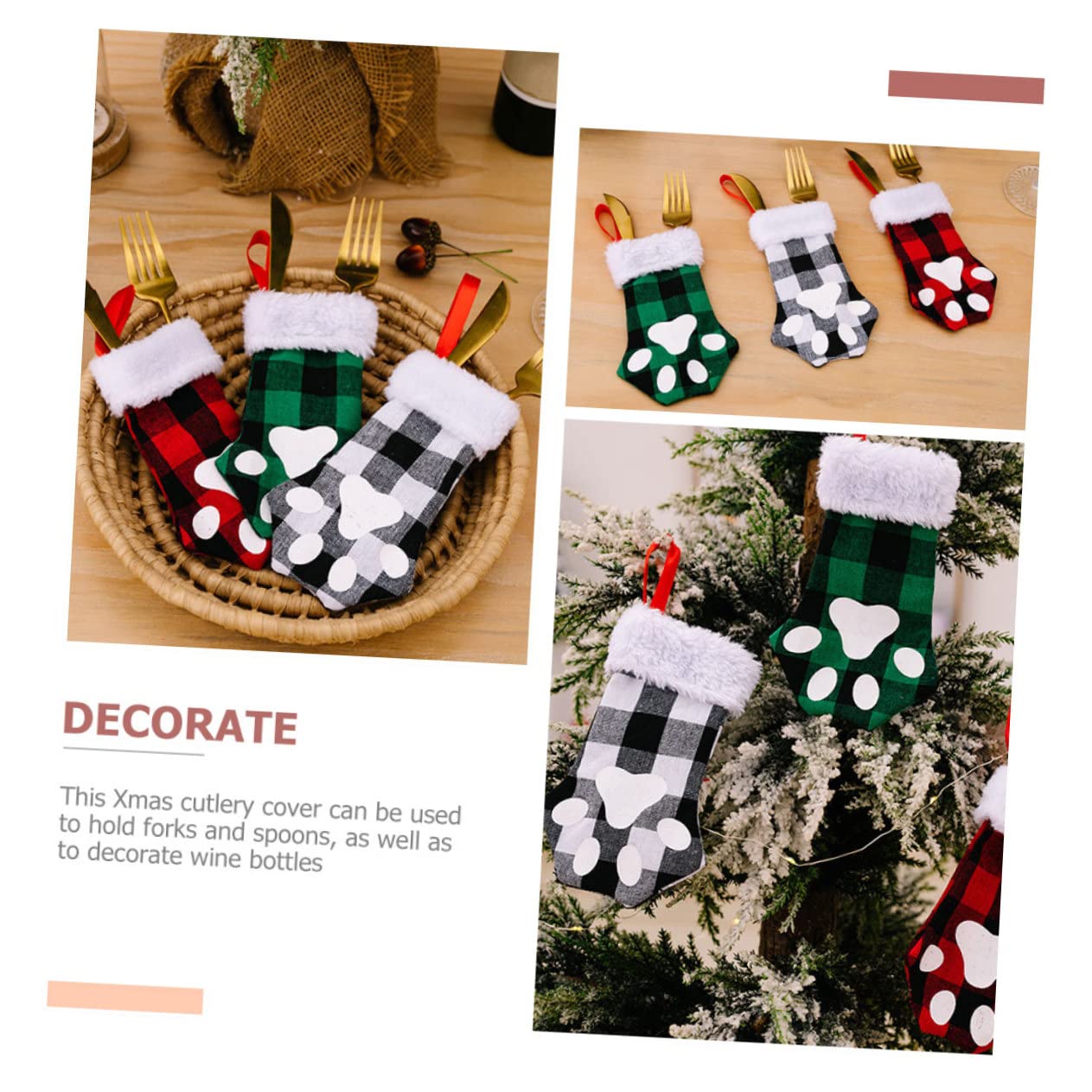 MAGICLULU 15pezzi Forma per Natale Sacchetti per e Decorazioni Natalizie per Feste per Tavole Festa e Decorazioni Natale