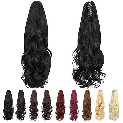 Miniatura 68 de Brown ponytail extension,16" claw clip hair extensions ponytail short curly hair ponytail Extension Natural Looking Synthetic Hairpiece for Women