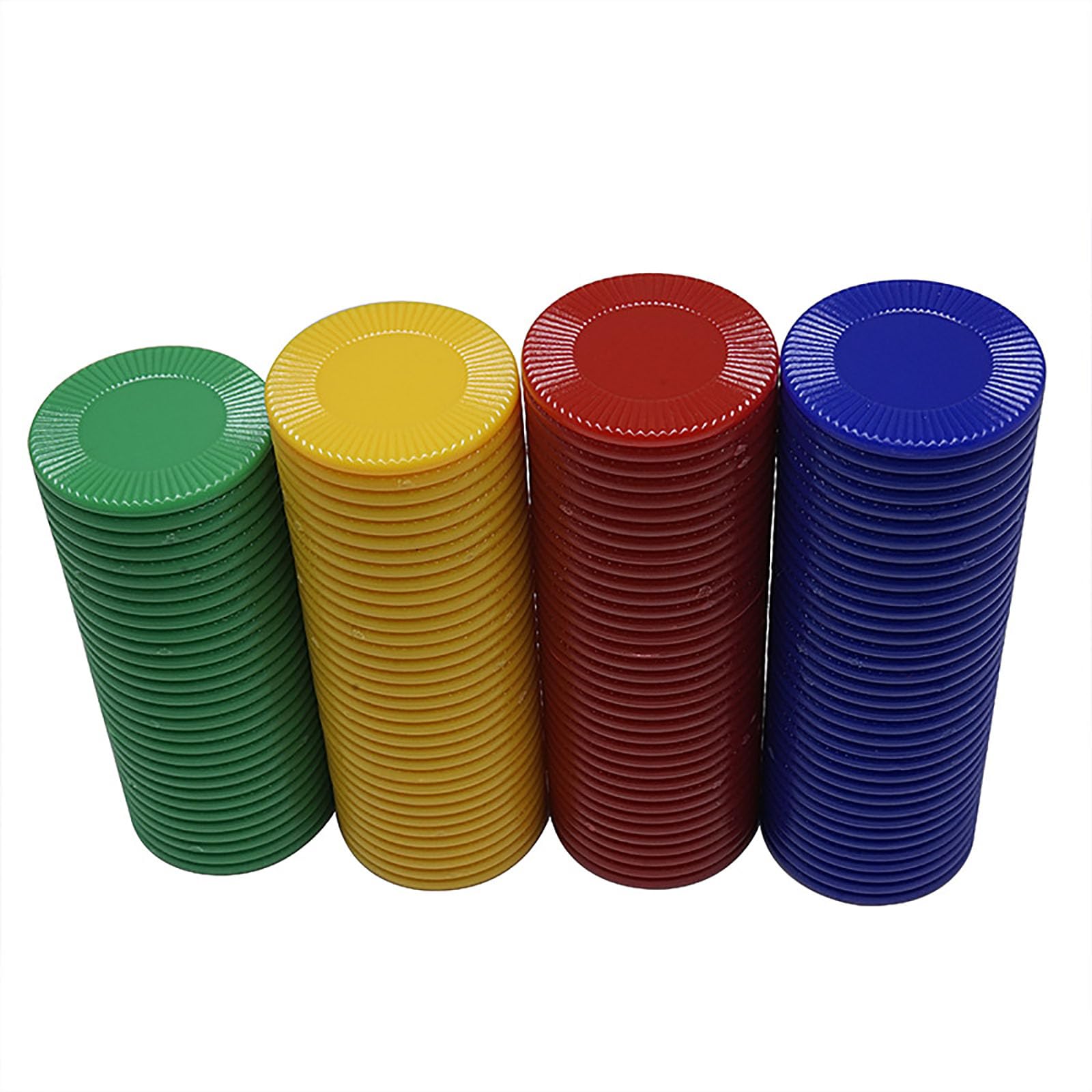 Runup 400PCS Counting Chips, 4 Colours Plastic Tokens Coins, Bulk Plastic Tokens Stackable Counting Pieces For Bingo Counting Chips, Kids Counting Chips