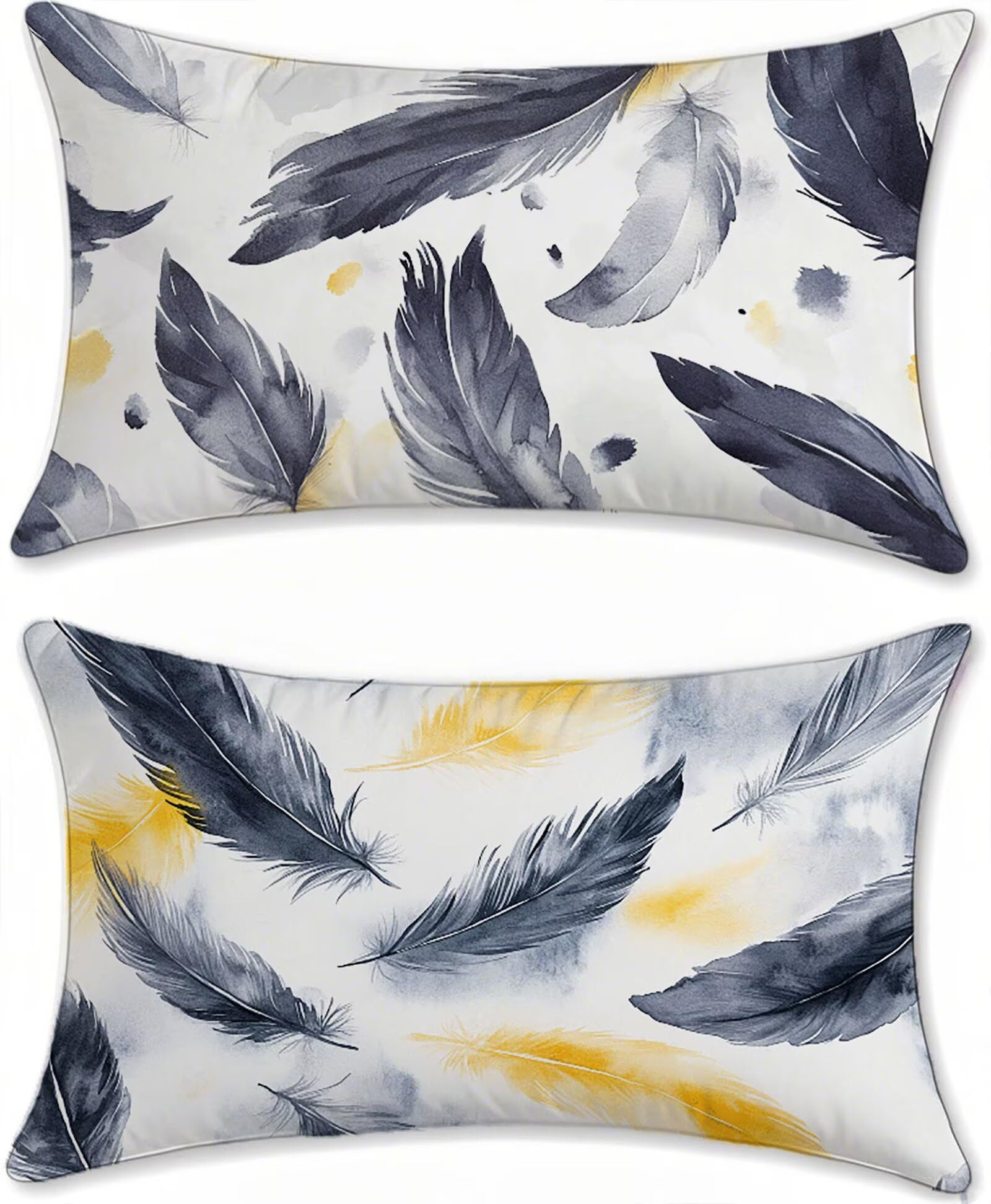 Housse coussin exterieur impermeable gris 40x70cm pour salon de jardin