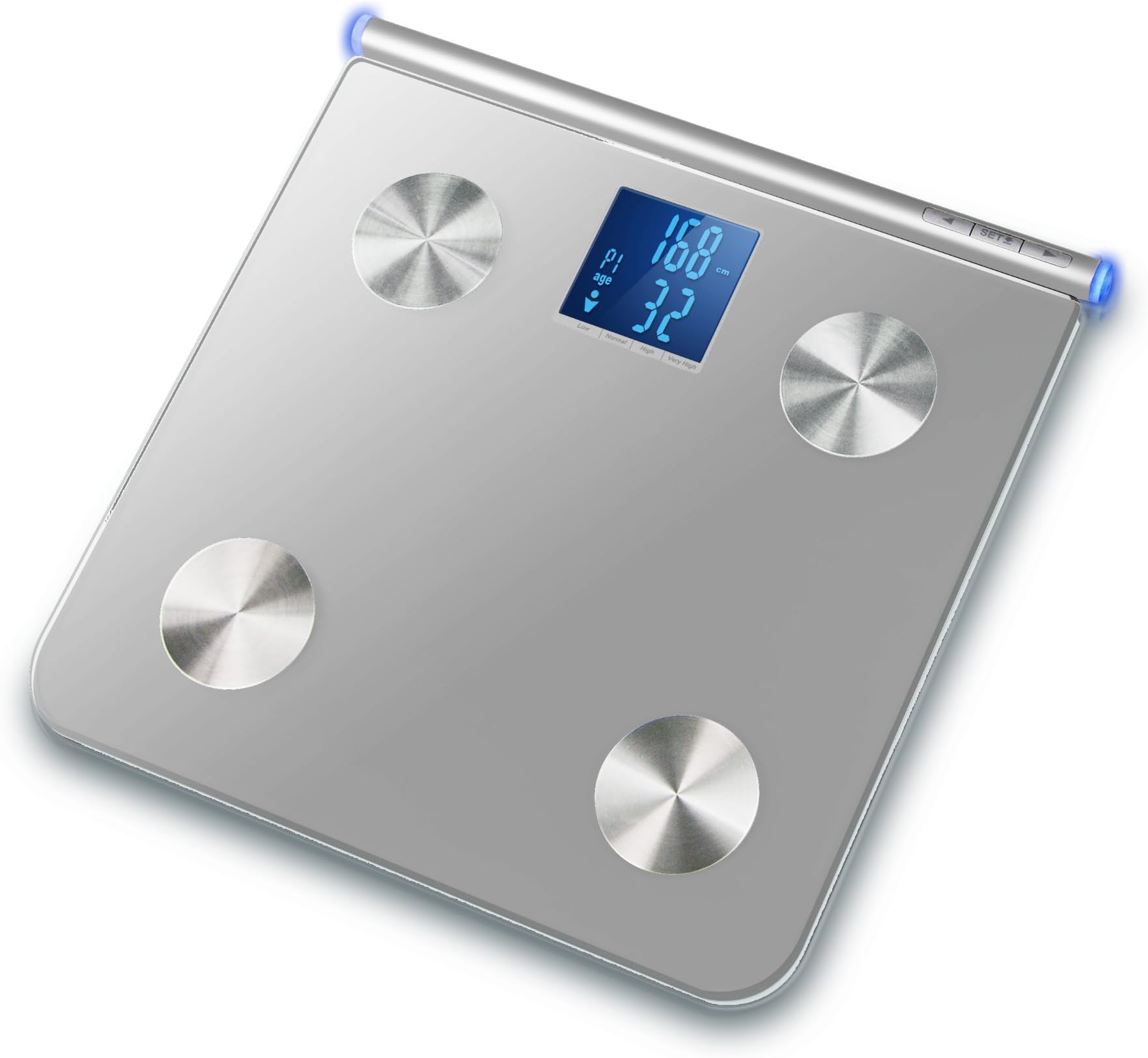eHealthSource GBF-1012 Digital Bathroom Scale, 440 Pound, Silver