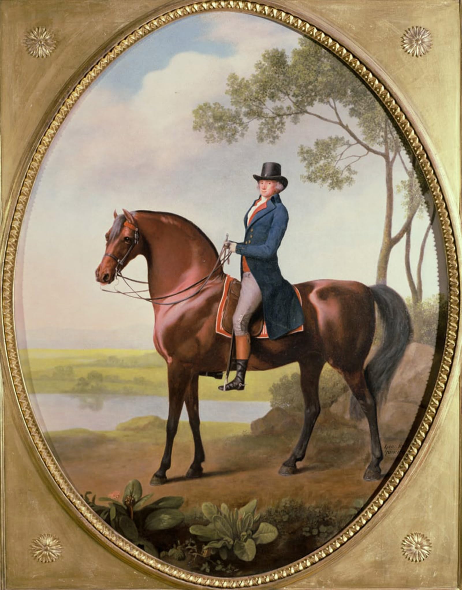 SERENDIPITP Retro Picture Poster Wall Art Pictures Painting Warren Hastings on His Arabian Horse by George Stubbs Wall Art Canvas Print for Wall Decor 60x90cm