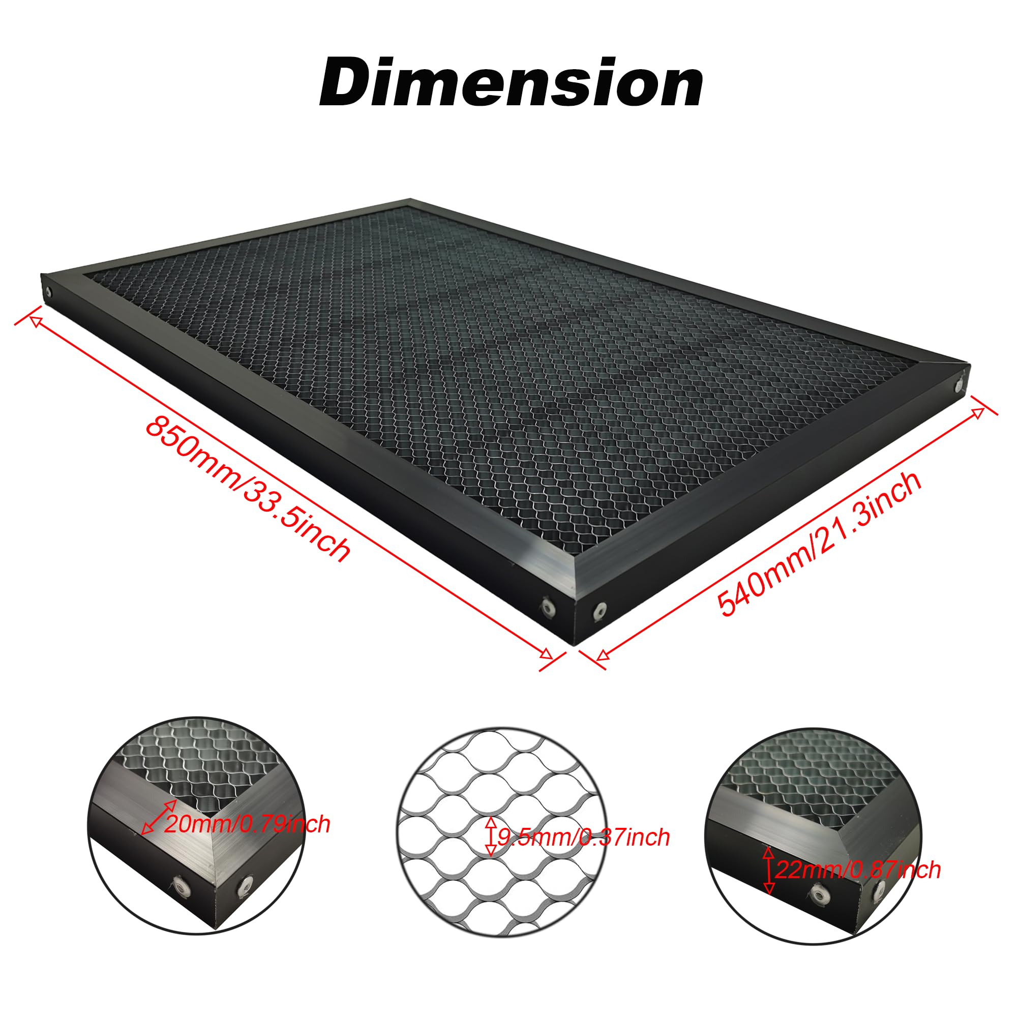 Twotrees Upgraded Honeycomb Laser Bed, Split Laser Engraving, Work Table, Laser Cutting Bed for Most Laser Cutters, Fast Heat Dissipation and Desktop Protection, 300 x 300 x 22mm