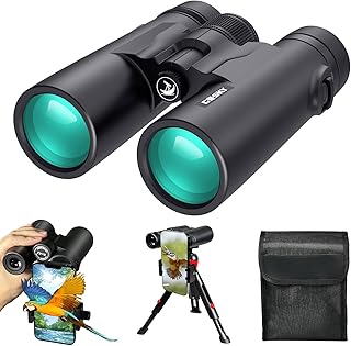 Gosky 8x42 Roof Prism Binoculars for Adults HD Binoculars for Bird Watching Travel Stargazing Hunting Concerts Sports BAK4...