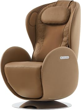 Nouhaus Luna Heated Massage Chair,Full Body Massaging Zero-Gravity Leisure Recliner with Low-Noise 3D Massage and Dual Sound Systems Modern Massage Chairs Dark Caramel