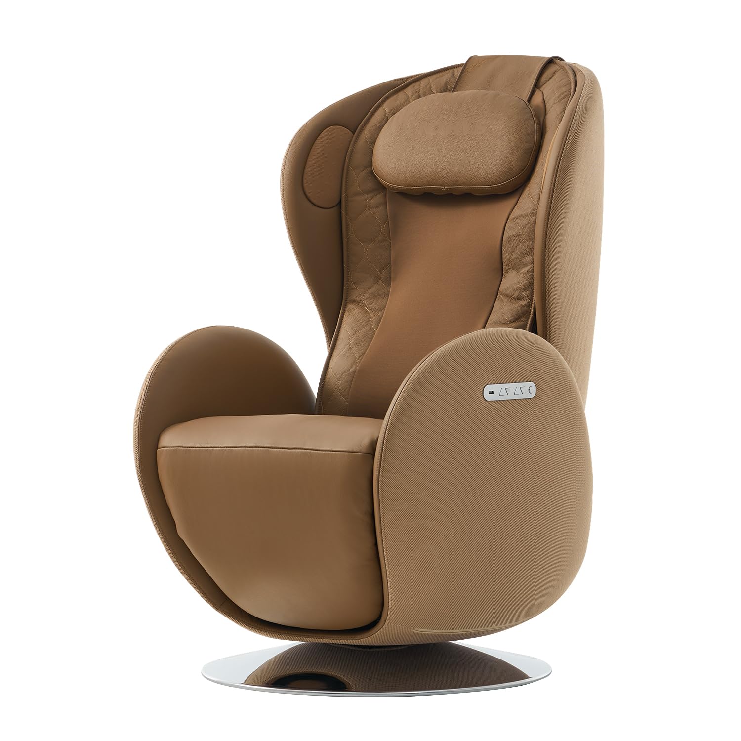 Nouhaus Luna Heated Massage Chair,Full Body Massaging Zero-Gravity Leisure Recliner with Low-Noise 3D Massage and Dual Sound Systems Modern Massage Chairs (Dark Caramel)