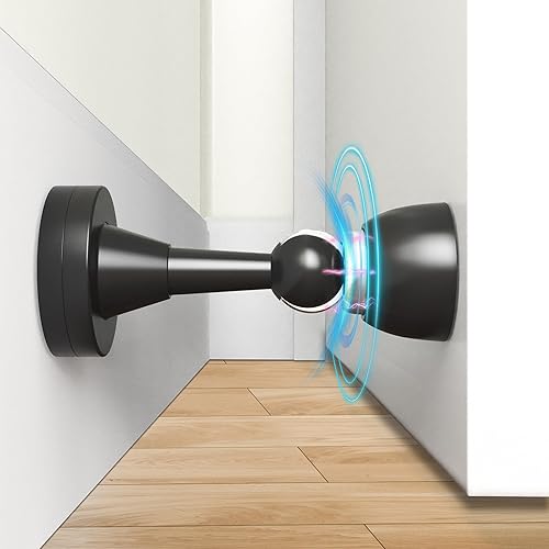 Tope magnético para puerta, paquete de 2 topes de puerta, tope de puerta de acero inoxidable para suelo y pared, montaje de perforación