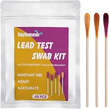 Lead Test Kit, 40 Pack Rapid Lead Test Swabs Testing Paint Dishes Ceramics Stainless Steel All Surfaces, Results in 30 Seconds