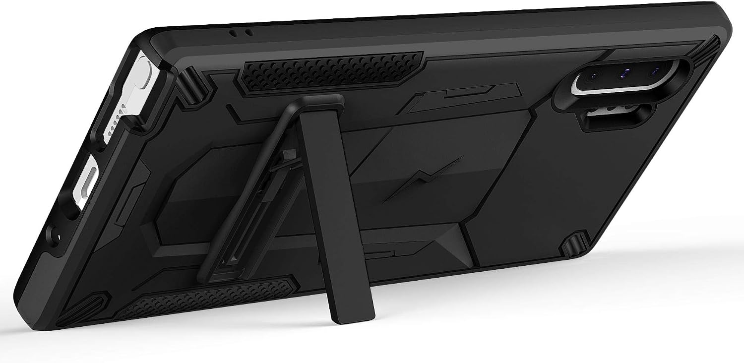 ZIZO Transform Series for Samsung Galaxy Note 10+ Case | Rugged Dual-Layer Protection with Kickstand Designed for Samsung Galaxy Note 10 Plus (Black/Black)
