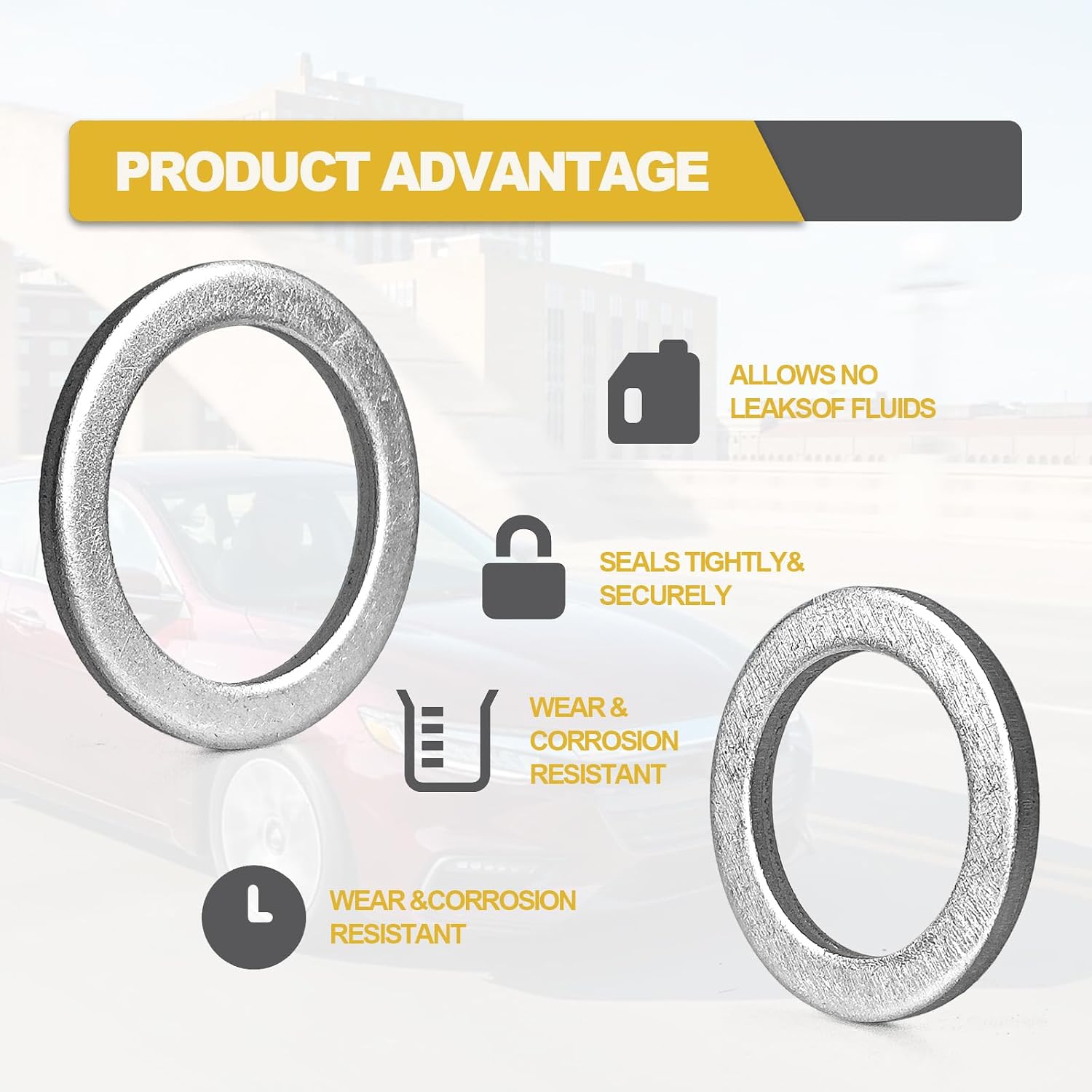 6pcs Rear Differential + 6pcs Automatic Transmission Oil Drain Plug Washer Gasket Seal / 20mm+18mm Replacement for Acura OEM PN Part# 94109-2000 & 90471-PX4-000