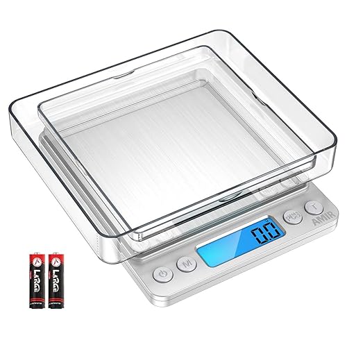 Miniatura 9 de Báscula digital de cocina, báscula de cocina de bolsillo de 105.82 oz con precisión de 0.00 oz, mini báscula de alimentos, báscula electrónica Rojo