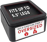 Vista 10 de DEDU Elevadores de cama de gran tamaño, resistentes, apilables, paquete de 4, elevadores de muebles para sofás de 2 pulgadas o 4 pulgadas, soporta